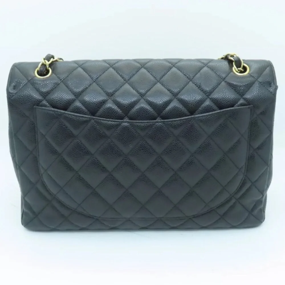 πβ¨ BEAUTIFUL β¨π XL CHANEL CAVIAR SINGLE FLAP GOLD HARDWARE JUMBO - Picture 3 of 16